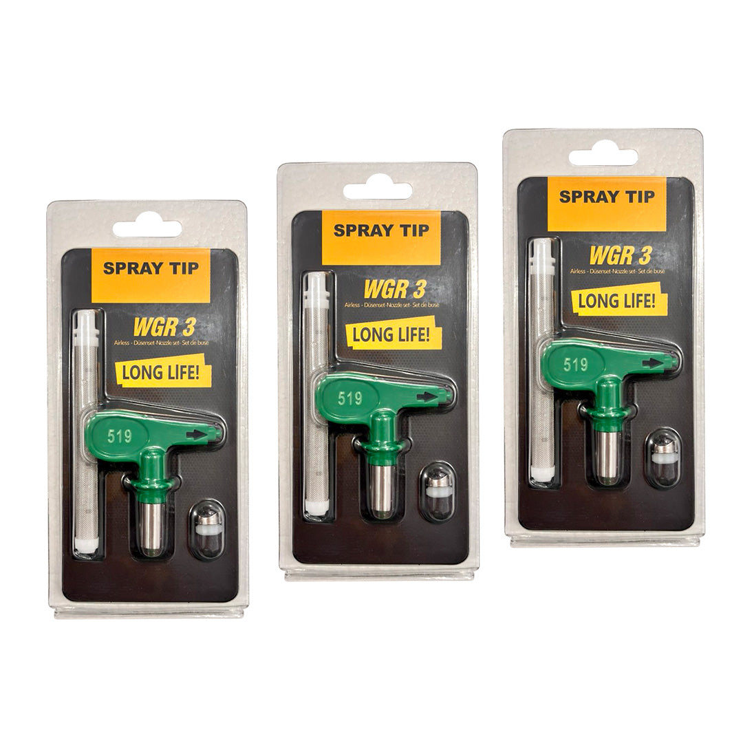 Set 3 duze airless, HEA ProTip 519, 0.019, inch, 50, 0554519 Set 3 duze airless, HEA ProTip 519, 0.019, inch, 50, 0554519